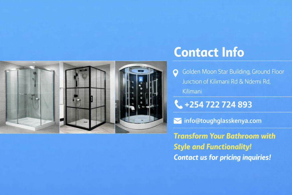 shower cubicle installation in Nairobi.