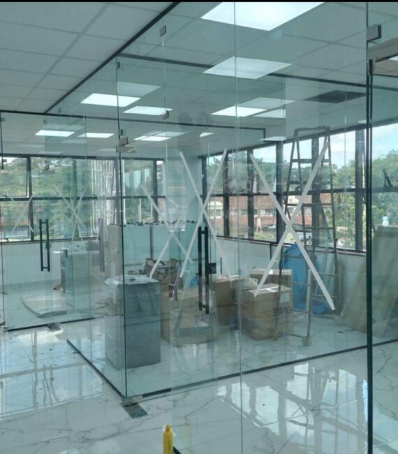 Frameless Office Partition