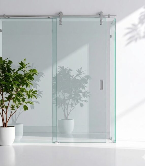 Frameless Interior Sliding Glass Door